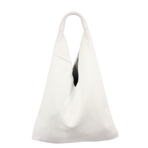Bílá kožená kabelka Alma Bianca