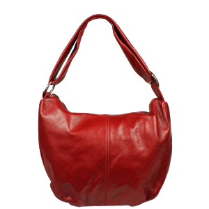 Červená kožená kabelka přes rameno Gondola Rossa Scura