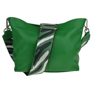 Kožená zelená  kabelka Batilda Verde