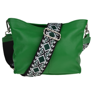 Kožená zelená  kabelka Batilda Verde