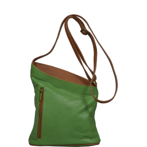 Zelené kožené kabelky Angola Verde Camel