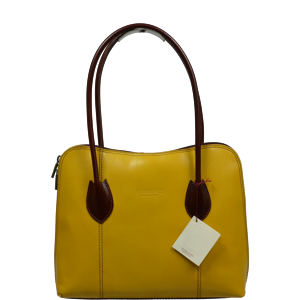 Žlutá kožená kabelka Palagio Gialla Marrone