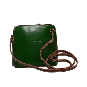 Zelené kožené kabelky Grana Verde Marrone