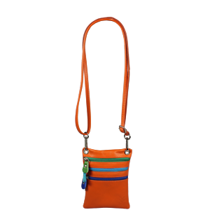 Malá Italská kožená kabelka Luna Arancione