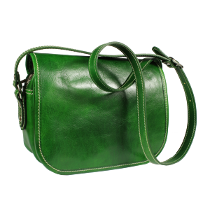 Zelená kožená kabelka z Itálie Floriano Verde
